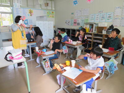 歯磨きのしかたの学習